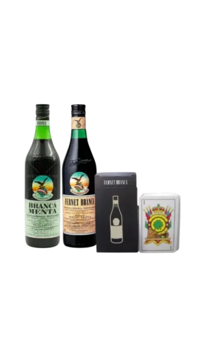 ESTUCHE 2 FERNET BRANCA 750ML ORIGINAL/MENTA + CARTAS DE REGALO