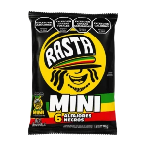 ALFAJOR MINI RASTA X6U 210G NEGRO