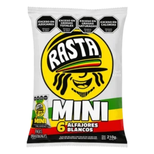 ALFAJOR MINI RASTA X6U 210G BLANCO