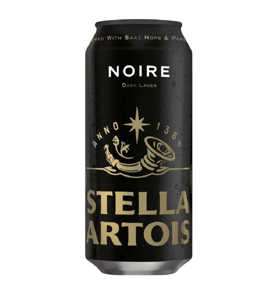 CERVEZA STELLA ARTOIS NOIRE LATA 473CC