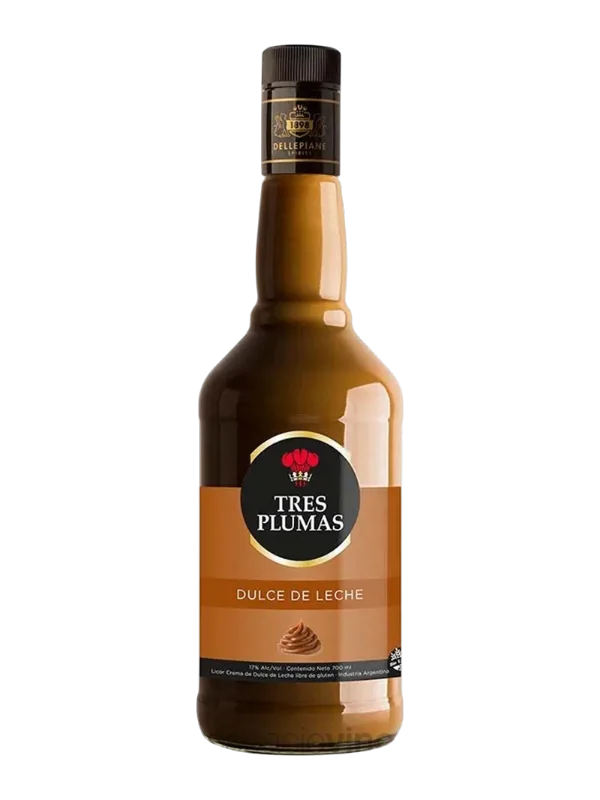 LICOR TRES PLUMAS 750ML DULCE DE LECHE
