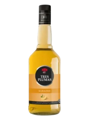 LICOR TRES PLUMAS 700ML DURAZNO